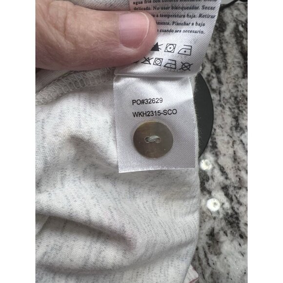 Faherty Cream Long-Sleeve Palm Tree Print Henley Pajama Top - Picture 8 of 8